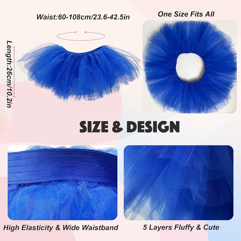 ILHSTY 3 Pack Women Teens Adult Tutu Skirt, 5 Layers Puffy Classic Tulle Tutus Skirts for Women Ballet Run Party Halloween Costume - Image 3